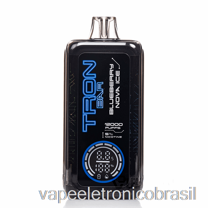 Vape Eletrônico Tron ​​bar 12k Descartável Mirtilo Nova Ice